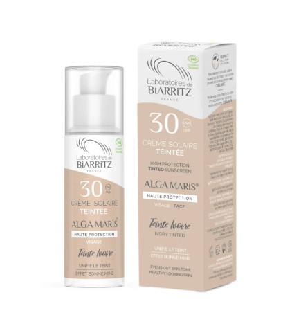 Crema facial SPF30 color Marfil Ivory Alga Maris 50 ml.