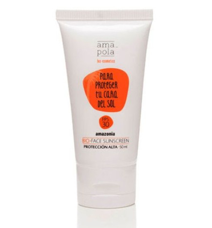 Crema hidratante facial con protección alta SPF50 Amapola Biocosmetics 50 ml.