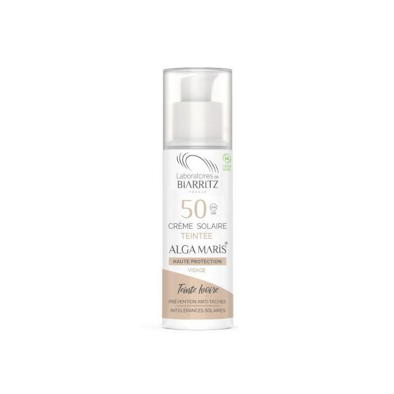 Crema facial SPF50 color Marfil Ivoire Alga Maris 50 ml.