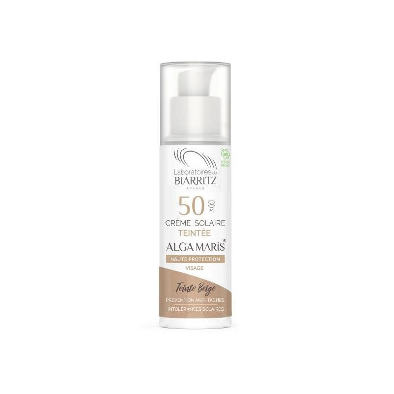 Crema facial SPF50 color Beige Alga Maris 50 ml.