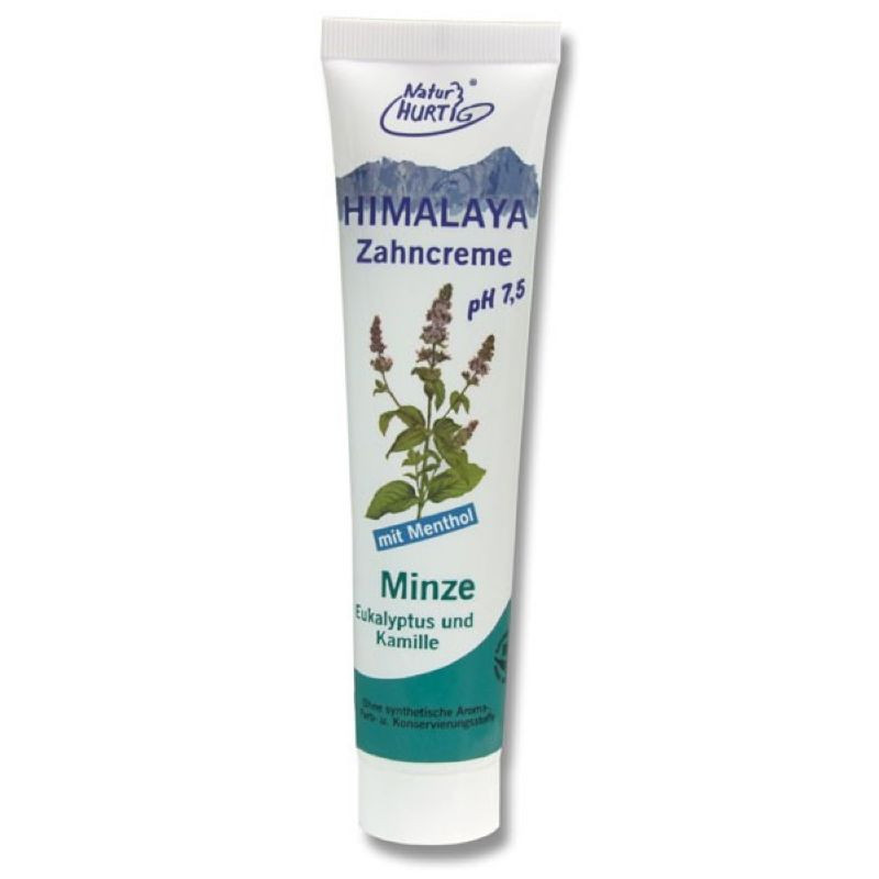 Dentífrico Menta, Eucalipto, Manzanilla y Sal de Himalaya 75 ml.