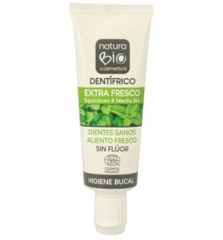 Mini dentífrico extra fresco Equinácea & Menta NaturaBIO 25 ml.