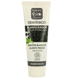 Dentífrico blanqueador menta & carbón activo NaturaBIO 75 ml.