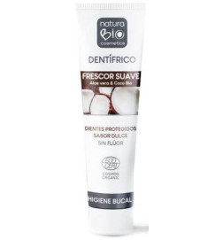 Dentífrico frescor suave aloe vera & coco NaturaBIO 75 ml.