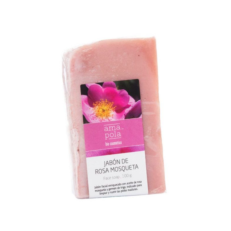 Jabón artesanal de Rosa Mosqueta Amapola Biocosmetics 100 g.