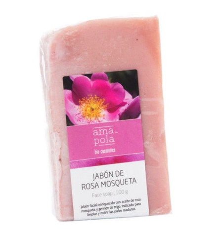 Jabón artesanal de Rosa Mosqueta Amapola Biocosmetics 100 g.