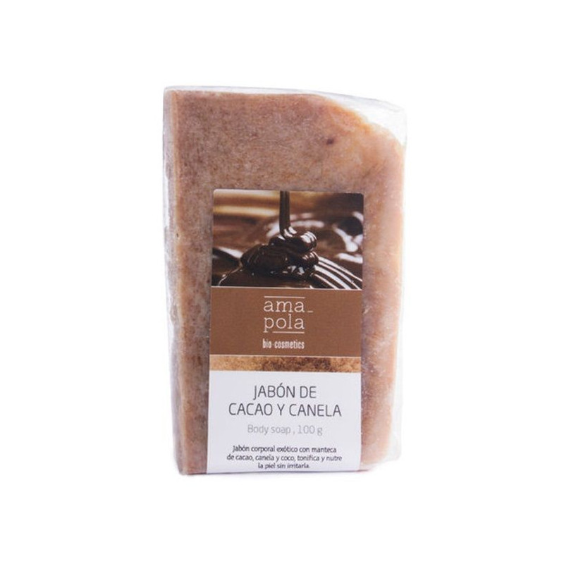 Jabón artesanal de Cacao y Canela Amapola Biocosmetics 100 g.