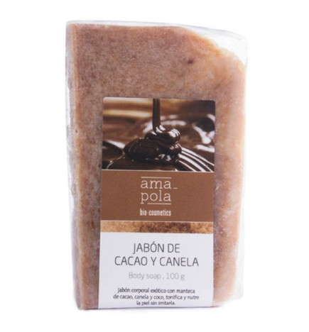 Jabón artesanal de Cacao y Canela Amapola Biocosmetics 100 g.