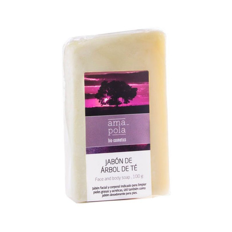 Jabón artesanal de Árbol del Té Amapola Biocosmetics 100 g.