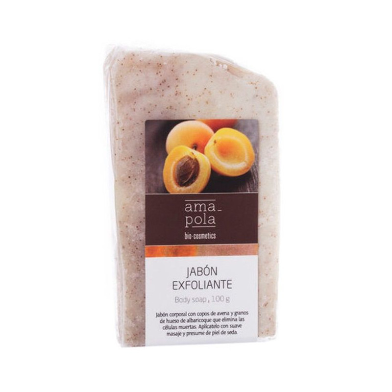 Jabón exfoliante con Hueso Albaricoque Amapola Biocosmetics 100 g.