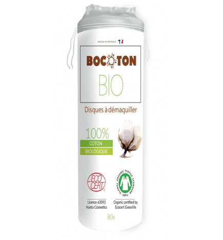 Discos algodón ecológico Bocoton 80 uds.