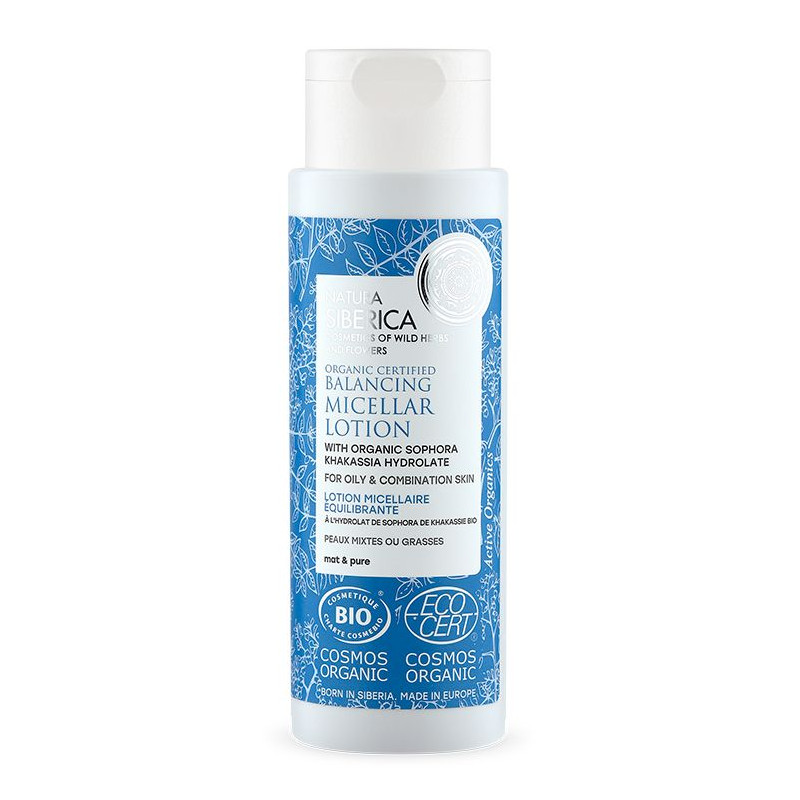 Loción micelar equilibrante Natura Siberica (piel mixta/grasa) 150 ml.